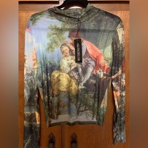 Unique sheer, long sleeve shirt from Dolls Kill. New with tags size XXL.